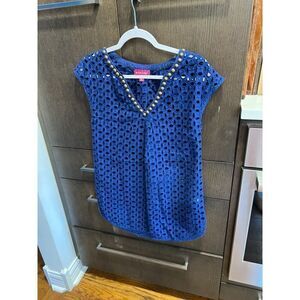 Lilly Pulitzer For Target small Navy Blue Eyelet Cover Up
